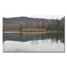 Trademark Fine Art Kurt Shaffer Quiet Winter Day Canvas Art 14x24 Inches