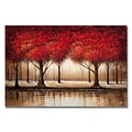 Trademark Fine Art Rio Parade of Red Trees Canvas Art 16x24 Inches