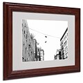 Miguel Paredes Lil Italy Matted Framed Art - 11x14 Inches - Wood Frame