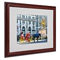 CATeyes Central Park 2 Matted Framed Art - 16x20 Inches - Wood Frame