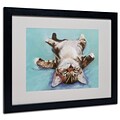 Trademark Fine Art Pat Saunders-White Little Napper Matted Art Black Frame 16x20 Inches