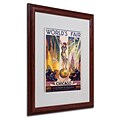Glen Sheffer Worlds Fair Chicago Matted Framed Art - 16x20 Inches - Wood Frame