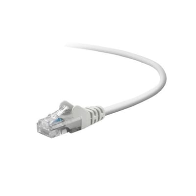 Belkin A3L791-05-WHT-S 5 CAT-5e Snagless Patch Cable, White