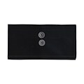 JAM Paper® #10 Plastic Envelopes with Button and String Tie Closure, 5 1/4 x 10, Black Poly, 12/pack