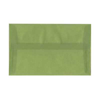 JAM Paper A10 Translucent Vellum Invitation Envelopes, 6 x 9.5, Leaf Green, 25/Pack (PACV853)