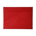 JAM Paper 9 x 12 Booklet Translucent Vellum Envelopes, Primary Red, 25/Pack (1592187)