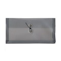 JAM Paper® Plastic Envelopes with Button and String Tie Closure, #10 Business Booklet, 5.25 x 10, Sm