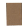 JAM Paper® Blank Foldover Cards, A6 Size, 4 5/8 x 6 1/4, Brown Kraft Paper Bag Recycled, 25/Pack (53