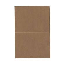 JAM Paper® Blank Foldover Cards, A6 Size, 4 5/8 x 6 1/4, Brown Kraft Paper Bag Recycled, 25/Pack (53