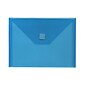 JAM Paper® Plastic Envelopes with Hook & Loop Closure, Index Booklet, 5.5" x 7.5", Blue Poly, 12/Pack (920V0BU)