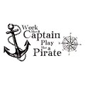 RoomMates Work Like a Captain Quote Peel and Stick Wall Decals, Black