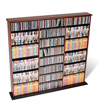 Prepac™ Triple Width Wall Storage, Cherry and Black