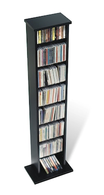 Prepac™ Slim Multimedia Storage Tower, Black