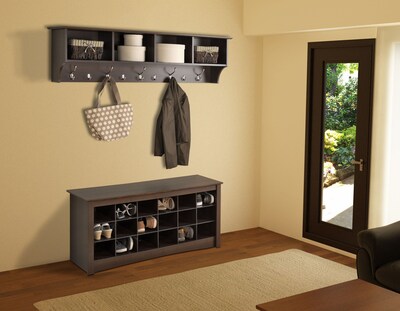 Prepac™ Wide Hanging Entryway Shelf, 60 x 11.5, Espresso