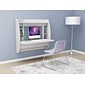 Prepac 42" Wall Mounted Floating Desk with Storage, White (WEHW-0200-1)