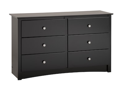 Prepac™ Sonoma Composite Wood Childrens 6 Drawer Dresser, Black