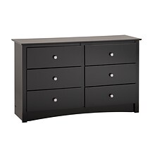 Prepac™ Sonoma Composite Wood Childrens 6 Drawer Dresser, Black