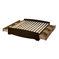 Prepac™ 78.5 King Mate’s Platform Storage Bed With 6 Drawers, Espresso