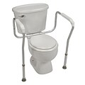 HealthSmart™ 250 lbs. Toilet Safety Adjustable Arm Support With BactiX™, Aluminum