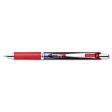 Pentel® Energel® Needle Retractable Deluxe Liquid Gel Pen, Fine Point, Red Ink (PENBLN75B)