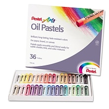 Pentel® Oil Pastel Set With Carrying Case, Assorted, 36/Set