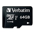 Verbatim® 64GB microSDXC (Micro Secure Digital Xtended-Capacity) Class 10 (UHS-I) Flash Memory Card