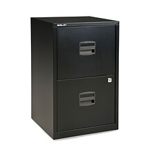 Bisley® 2-Drawer Steel Home Filing Cabinet, Black (FILE2-BK)