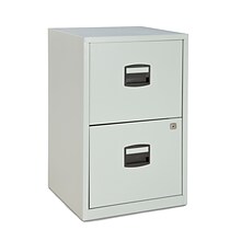 Bisley® 2-Drawer Steel Vertical File Cabinet, Light Gray, Letter/A4 (FILE2-LG)