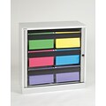 Bisley® 40 Hanging File Folder Tambour Cabinet, Light Gray