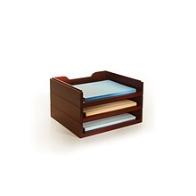 Empire Stack & Style Wood Desk Organizers Kit 4, Mahogany