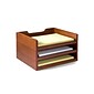 Empire Stack & Style Wood Desk Organizers Kit, Cherry