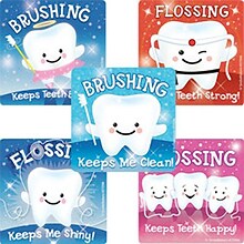 SmileMakers® Glitter Teeth Stickers, 2-1/2”H x 2-1/2”W, 75/Box
