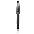 Delta Fusion 82 Cartridge/Converter Fountain Pen With 18 Kt Medium Nib, Black
