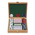 Trademark Poker 100 Pro Clay Casino Chips With Beautiful Solid Oak Case (10-1500-100W)