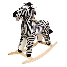 Happy Trails Plush Rocking Zebra, Black/White (886511219908)