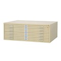 Safco® Graphic Arts 10-Drawer Steel Flat File For 30 x 42 Documents, Tropic Sand