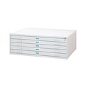 Safco® Graphic Arts 5-Drawer Steel Flat File For 30 x 42 Documents, White