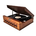 Pyle® PVNTT6UMT Vintage Style Phonograph/Turntable With USB To PC Connection,  33/45/72 RPM