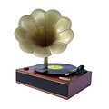 Pyle® PNGTT1R Classic Horn Phonograph/Turntable With USB to PC Connection & Aux In,  33/45 RPM