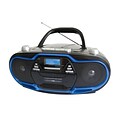 Supersonic®SC-745 Portable MP3/CD Player With USB/Aux Inputs/Cassette Recorder and AM/FM Radio, Blue