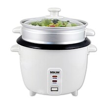 Better Chef® 5 Cup (10 Cups Cooked) Rice Cooker With Food Steamer Attachment