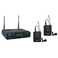 Pyle® PDWM3700 Professional UHF Dual Channel Wireless Microphone System;  Black