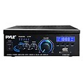 Pyle® PCAU35A Mini 2x75 W Stereo Power Amplifier with USB/SD Card Readers, Black