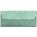 LUX® 80lbs. 4 1/8 x 9 1/2 #10 Square Flap Envelopes W/Glue, Emerald Metallic Green, 250/BX