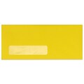 LUX® #10 (4 1/8 x 9 1/2) Window Envelopes, Bright Canary Yellow, 500/BX