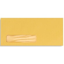 LUX Moistenable Glue #10 Window Envelope, 4 1/2 x 9 1/2, Goldenrod yellow, 50/Pack (27418-50)