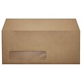 LUX® 70lbs. 4 1/8 x 9 1/2 #10 Window Envelopes, Grocery Bag Brown, 1000/BX