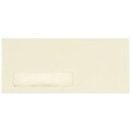 LUX Pastels Moistenable Glue #10 Window Envelope, 4 1/2 x 9 1/2, Ivory, 250/Box (4056-250)