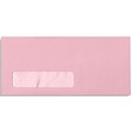 LUX Moistenable Glue #10 Window Envelope, 4 1/2 x 9 1/2, Pastel Pink, 50/Pack (27419-50)