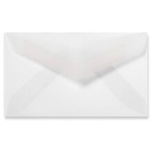 LUX 2 1/8 x 3 5/8 30lbs. Pointed Mini Envelopes W/Glue, Clear Translucent, 50/Pack